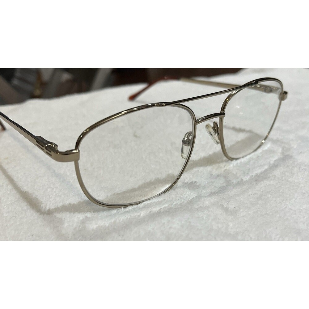 Eye Q Eyeglasses Frame SW210 Men's Brown Gold Metal Frames 38-18-140